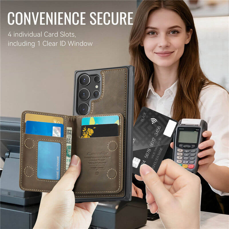 CaseMe Samsung Galaxy S24 Ultra 2-in-1 Detachable Magnetic Wallet Case
