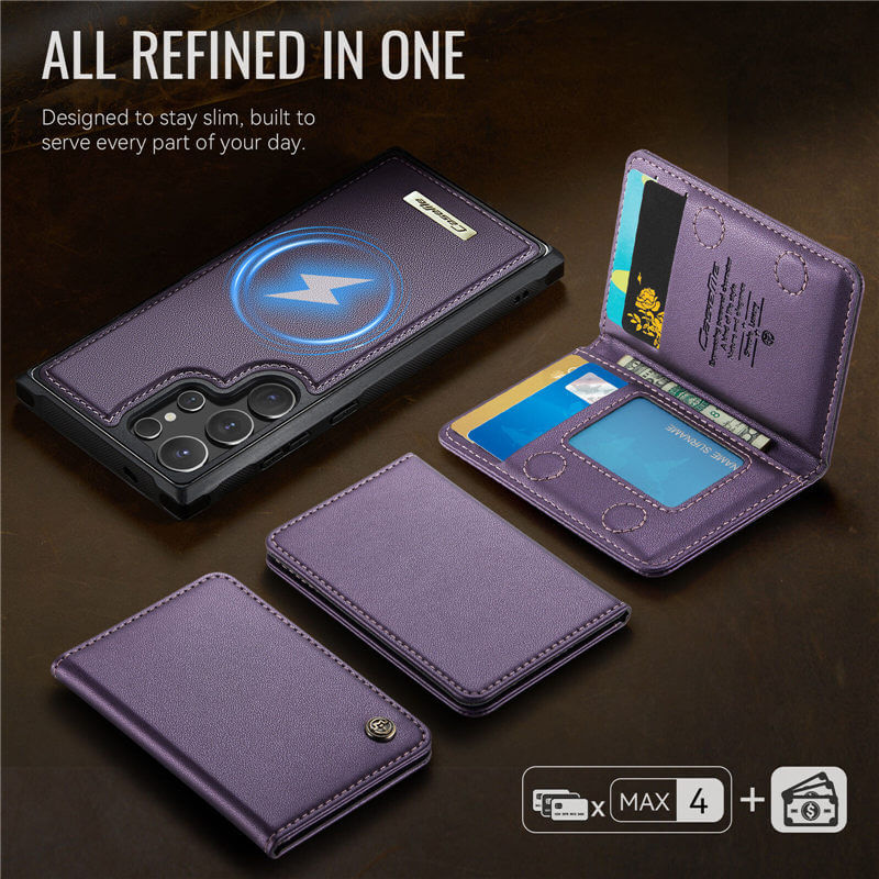 CaseMe Samsung Galaxy S24 Ultra 2-in-1 Detachable Magnetic Wallet Case