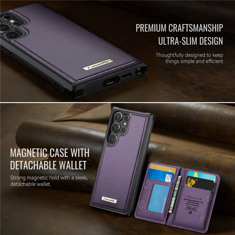 CaseMe Samsung Galaxy S24 Ultra 2-in-1 Detachable Magnetic Wallet Case