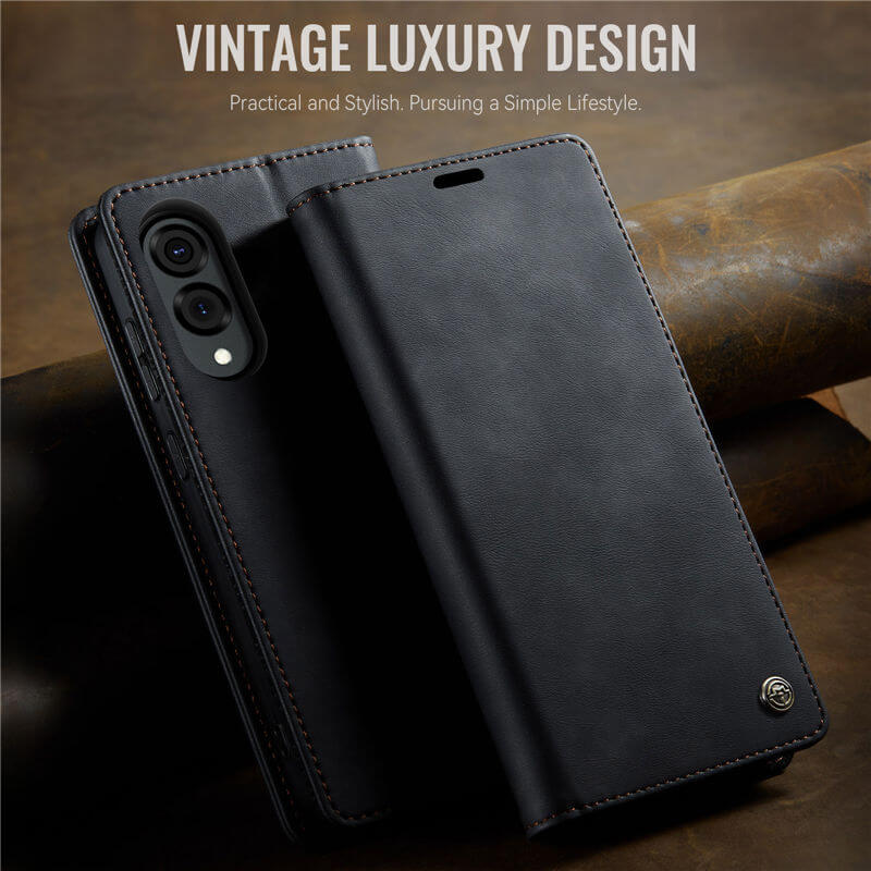 CaseMe Samsung Galaxy S25 Edge Magnetic Wallet Case with RFID Blocking