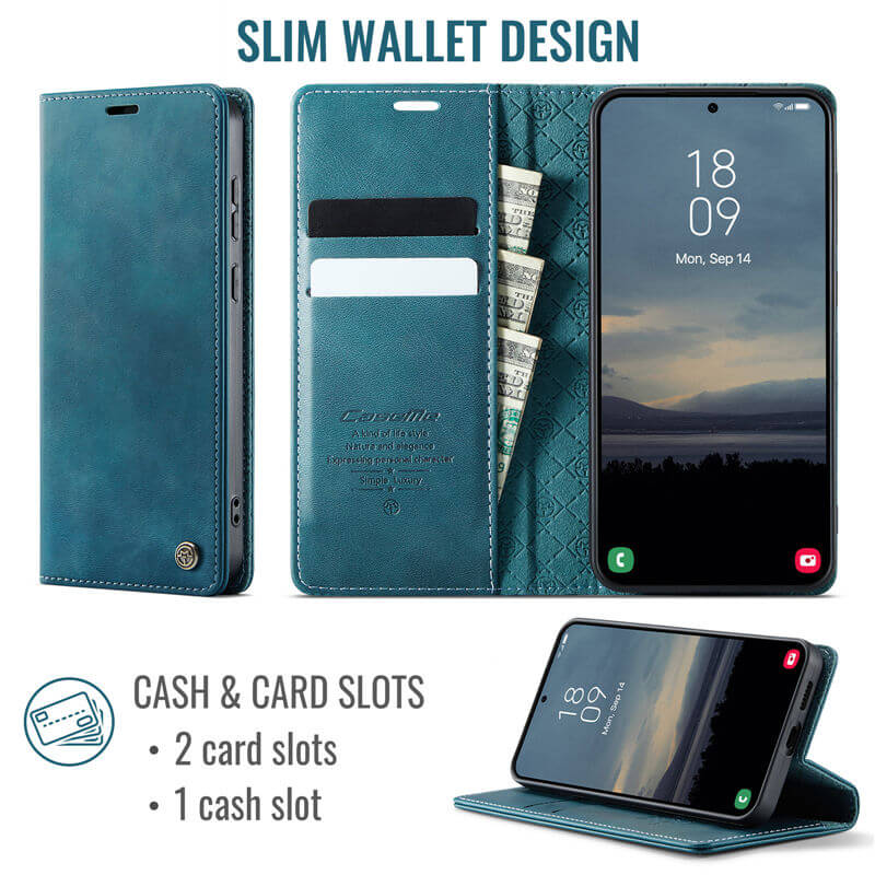 CaseMe Samsung Galaxy S25 Edge Magnetic Wallet Case with RFID Blocking