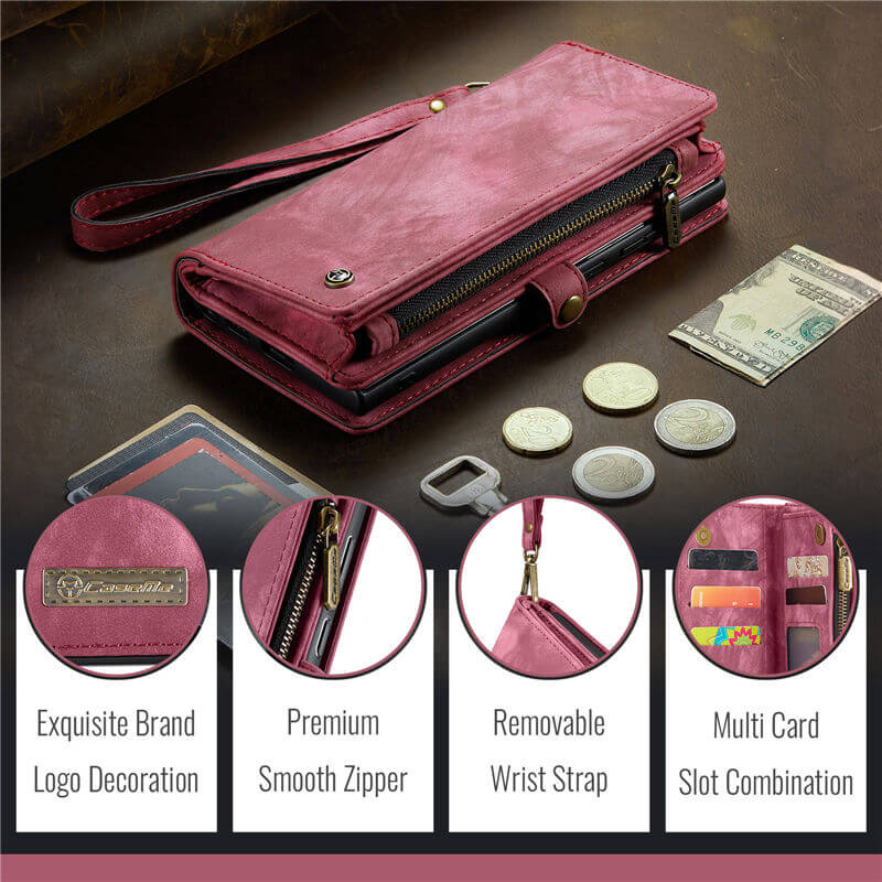 CaseMe Samsung Galaxy S25 Edge Wallet Case with Wrist Strap