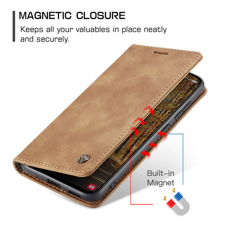 CaseMe Samsung Galaxy S25 Edge Wallet Suede Leather Case