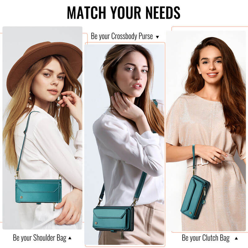 CaseMe Samsung Galaxy S25 Edge Wallet RFID Blocking Crossbody Phone Case
