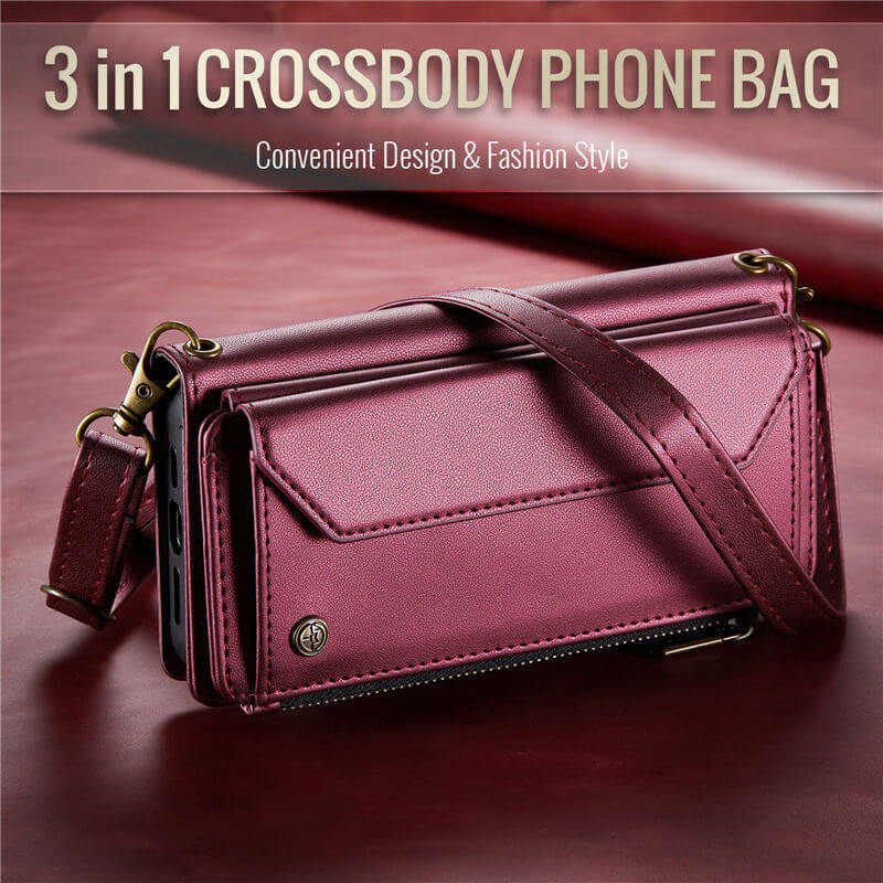 CaseMe Samsung Galaxy S25 Edge Wallet RFID Blocking Crossbody Phone Case