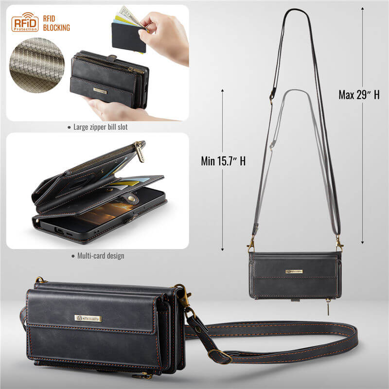 CaseMe Samsung Galaxy S25 Edge Crossbody Wallet Case