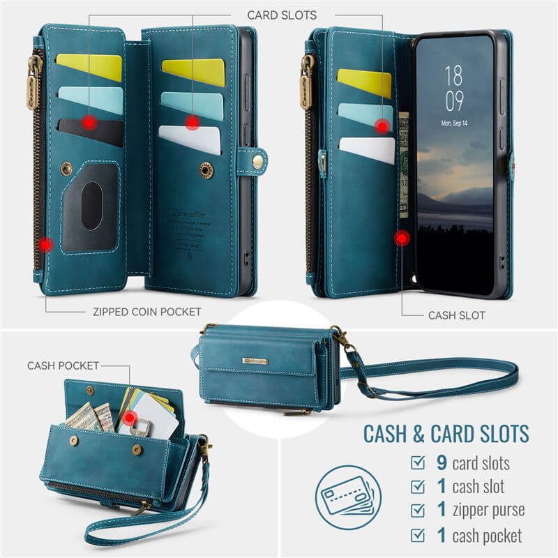 CaseMe Samsung Galaxy S25 Edge Crossbody Wallet Case