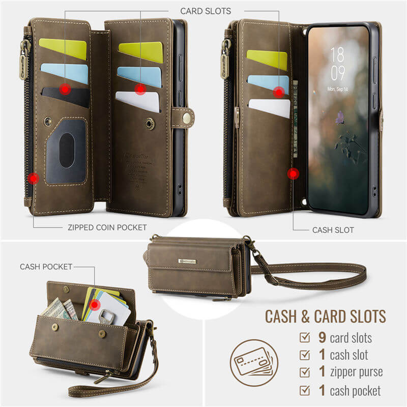 CaseMe Samsung Galaxy S25 Edge Crossbody Wallet Case