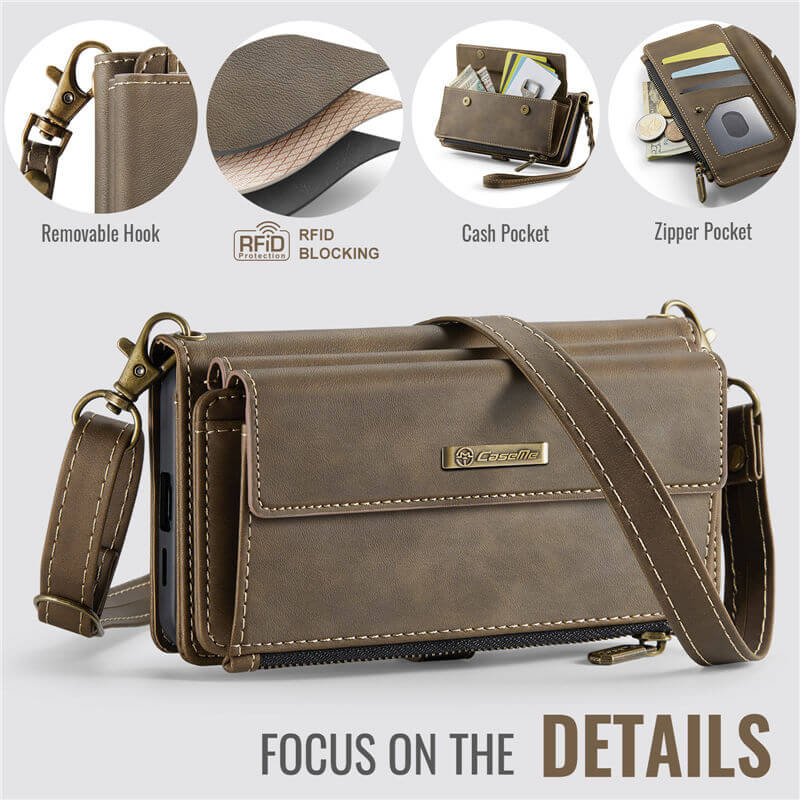 CaseMe Samsung Galaxy S25 Edge Crossbody Wallet Case