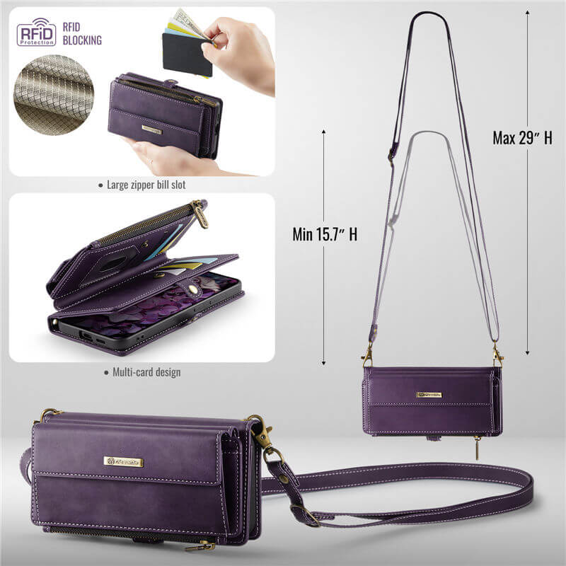 CaseMe Samsung Galaxy S25 Edge Crossbody Wallet Case