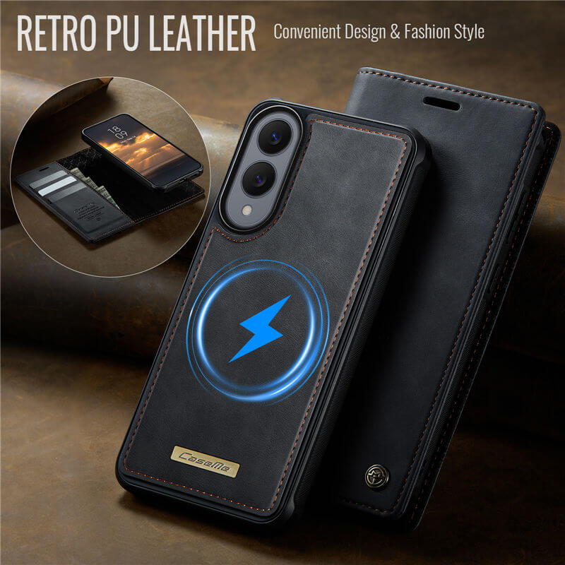 CaseMe Samsung Galaxy S25 Edge 2-in-1 Magnetic Wallet Case