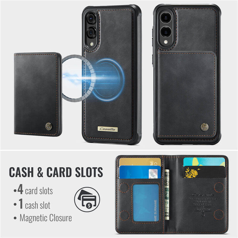 CaseMe Samsung Galaxy S25 Edge 2-in-1 Detachable Magnetic Wallet Case