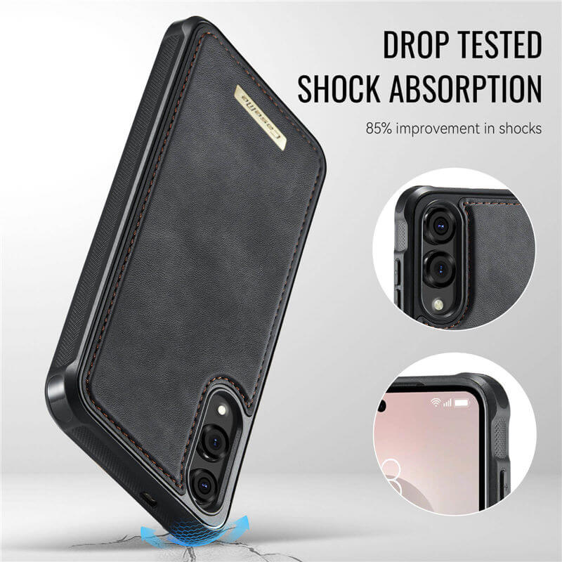 CaseMe Samsung Galaxy S25 Edge 2-in-1 Detachable Magnetic Wallet Case