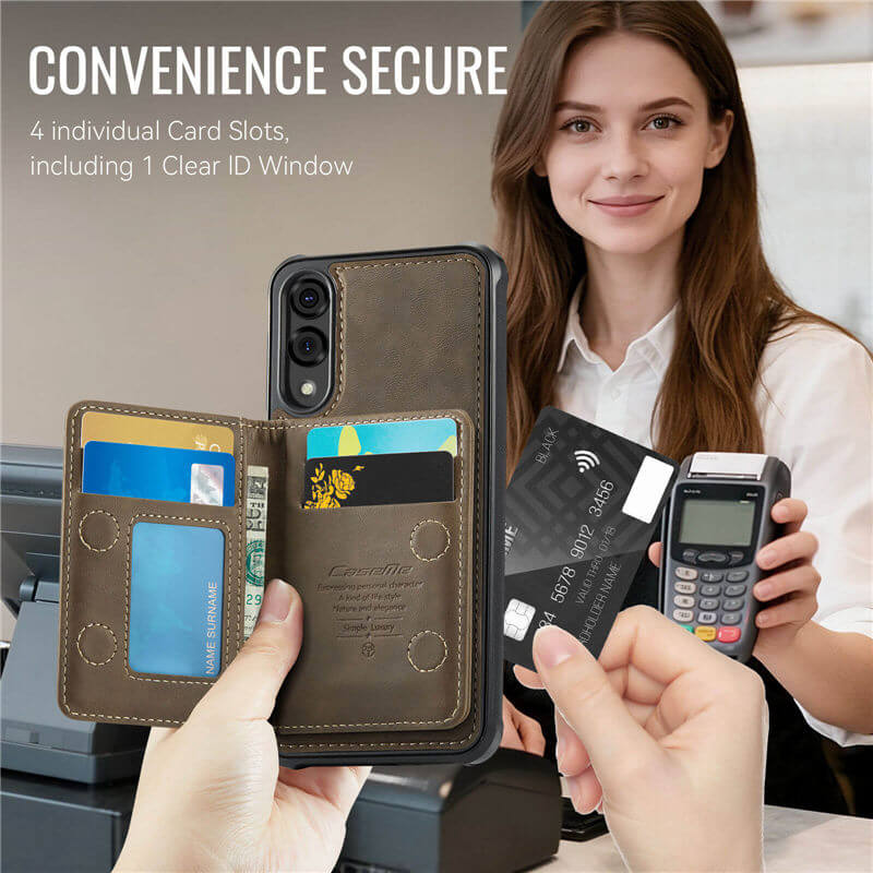 CaseMe Samsung Galaxy S25 Edge 2-in-1 Detachable Magnetic Wallet Case