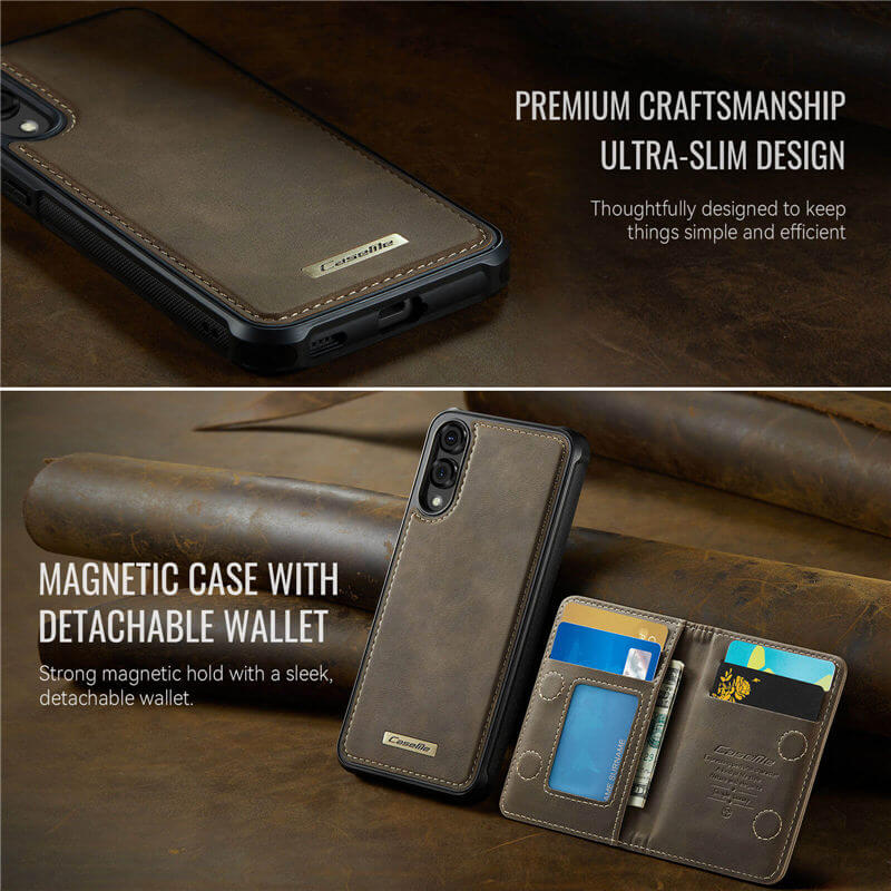 CaseMe Samsung Galaxy S25 Edge 2-in-1 Detachable Magnetic Wallet Case