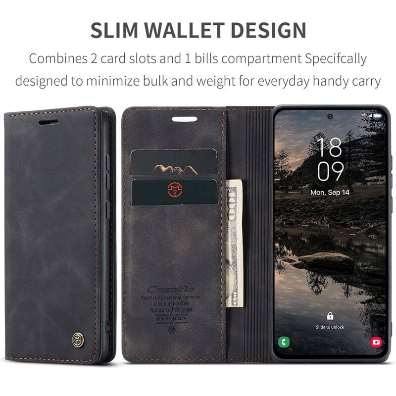 CaseMe Samsung Galaxy S25 FE Wallet Suede Leather Case