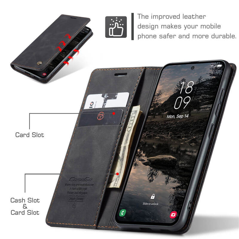 CaseMe Samsung Galaxy S25 FE Wallet Suede Leather Case