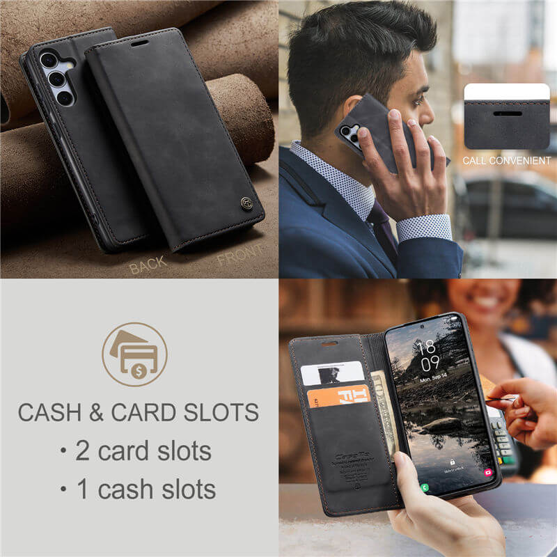 CaseMe Samsung Galaxy S25 FE Wallet Suede Leather Case