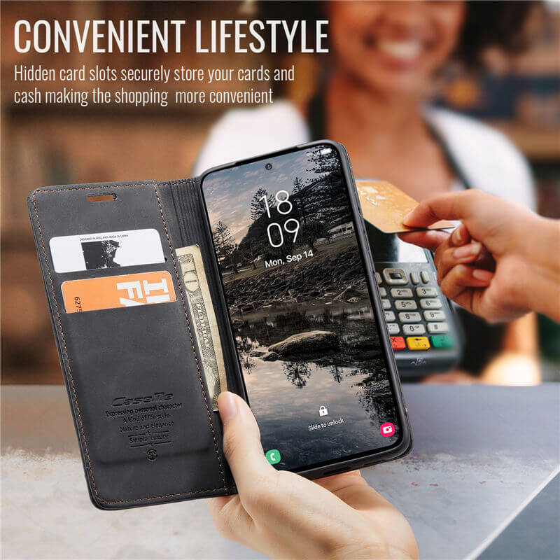 CaseMe Samsung Galaxy S25 FE Wallet Suede Leather Case