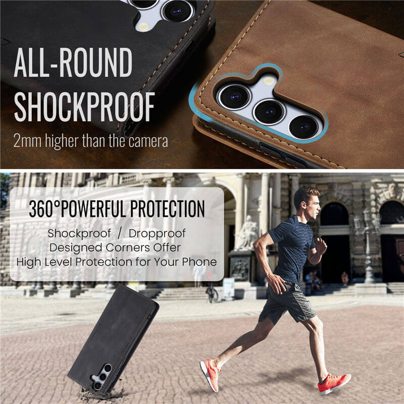 CaseMe Samsung Galaxy S25 FE Wallet Suede Leather Case