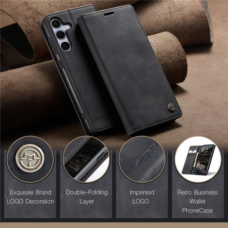 CaseMe Samsung Galaxy S25 FE Wallet Suede Leather Case