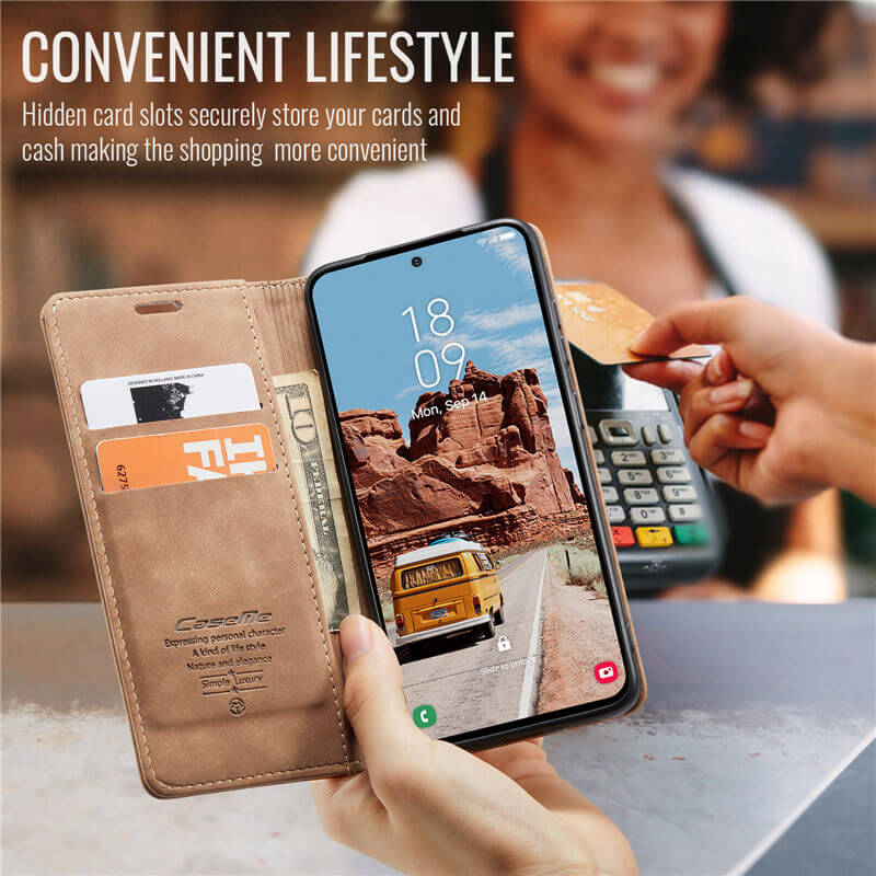 CaseMe Samsung Galaxy S25 FE Wallet Suede Leather Case