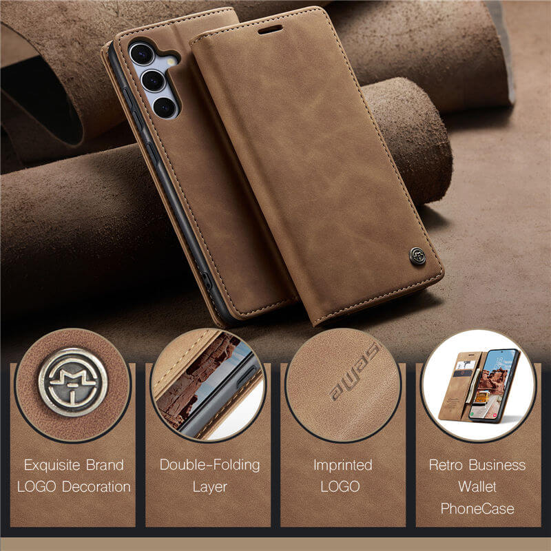 CaseMe Samsung Galaxy S25 FE Wallet Suede Leather Case