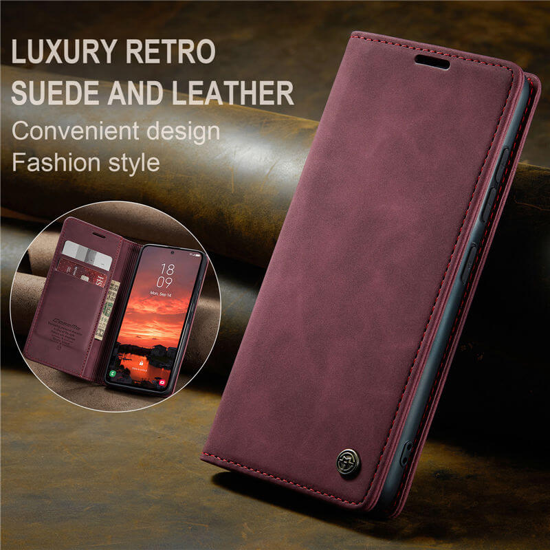 CaseMe Samsung Galaxy S25 FE Wallet Suede Leather Case