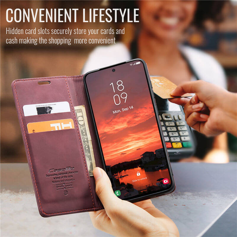 CaseMe Samsung Galaxy S25 FE Wallet Suede Leather Case