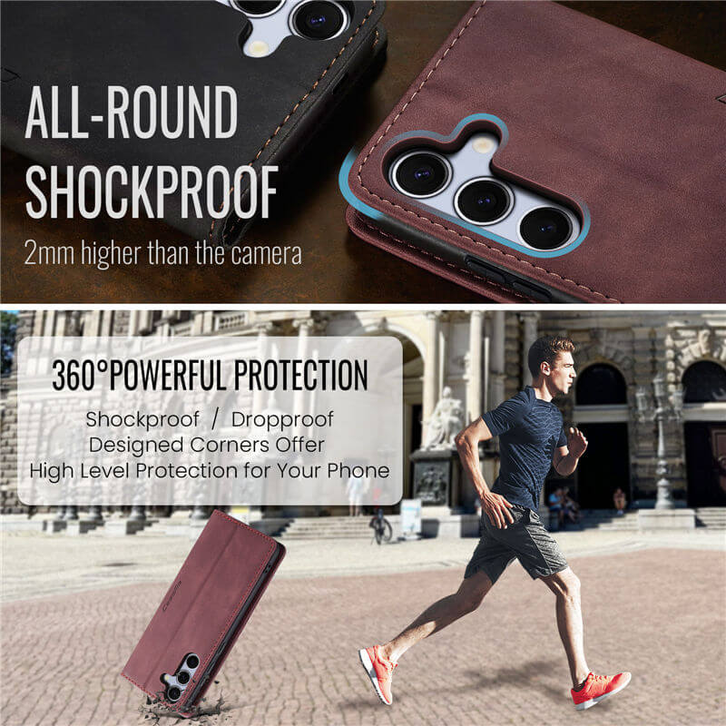 CaseMe Samsung Galaxy S25 FE Wallet Suede Leather Case