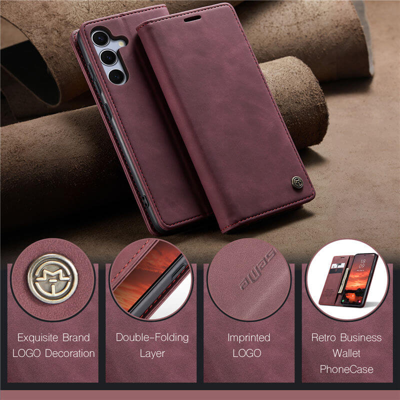 CaseMe Samsung Galaxy S25 FE Wallet Suede Leather Case