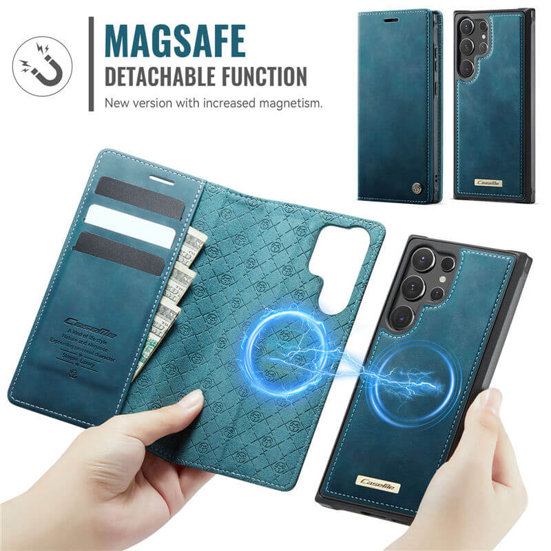 CaseMe Samsung Galaxy S24 Ultra 2-in-1 Magnetic Wallet Case