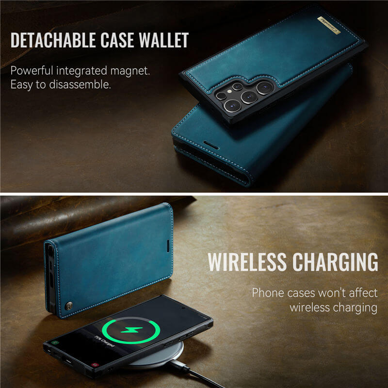 CaseMe Samsung Galaxy S24 Ultra 2-in-1 Magnetic Wallet Case