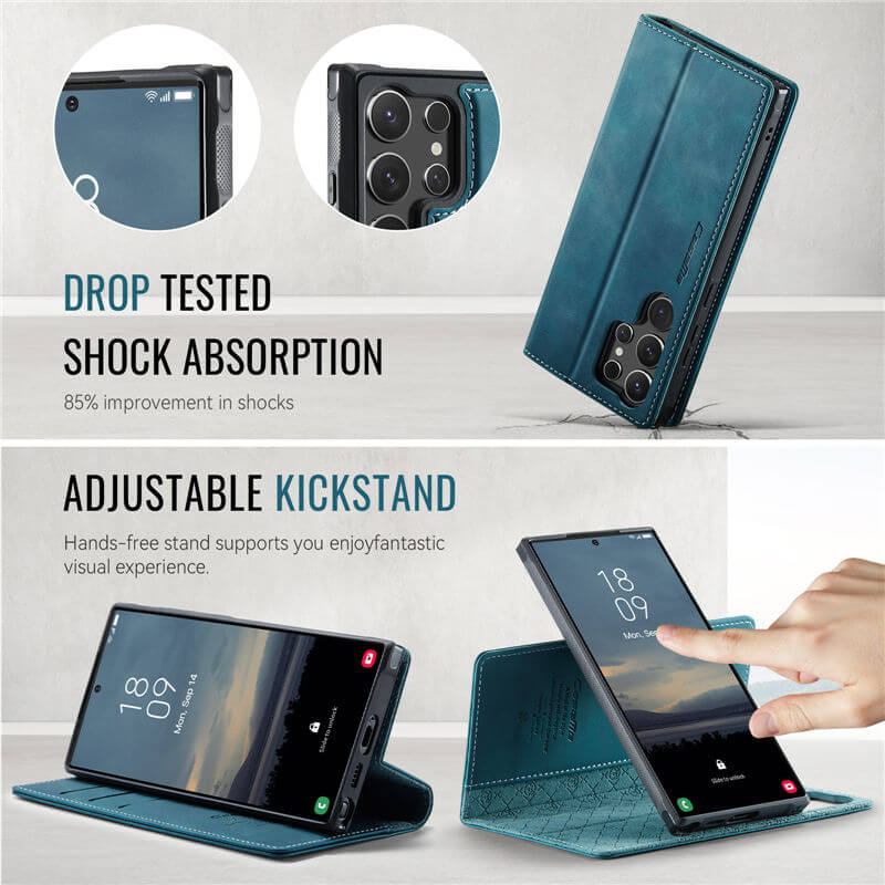 CaseMe Samsung Galaxy S24 Ultra 2-in-1 Magnetic Wallet Case