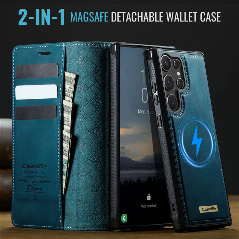 CaseMe Samsung Galaxy S24 Ultra 2-in-1 Magnetic Wallet Case
