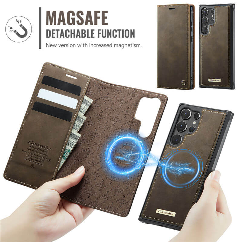 CaseMe Samsung Galaxy S24 Ultra 2-in-1 Magnetic Wallet Case