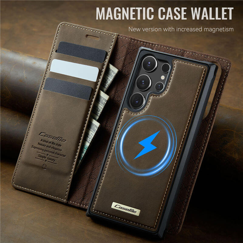 CaseMe Samsung Galaxy S24 Ultra 2-in-1 Magnetic Wallet Case