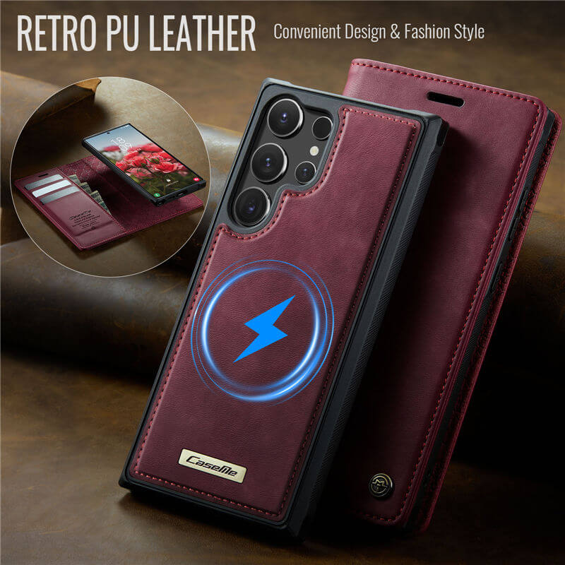 CaseMe Samsung Galaxy S25 Ultra 2-in-1 Magnetic Wallet Case