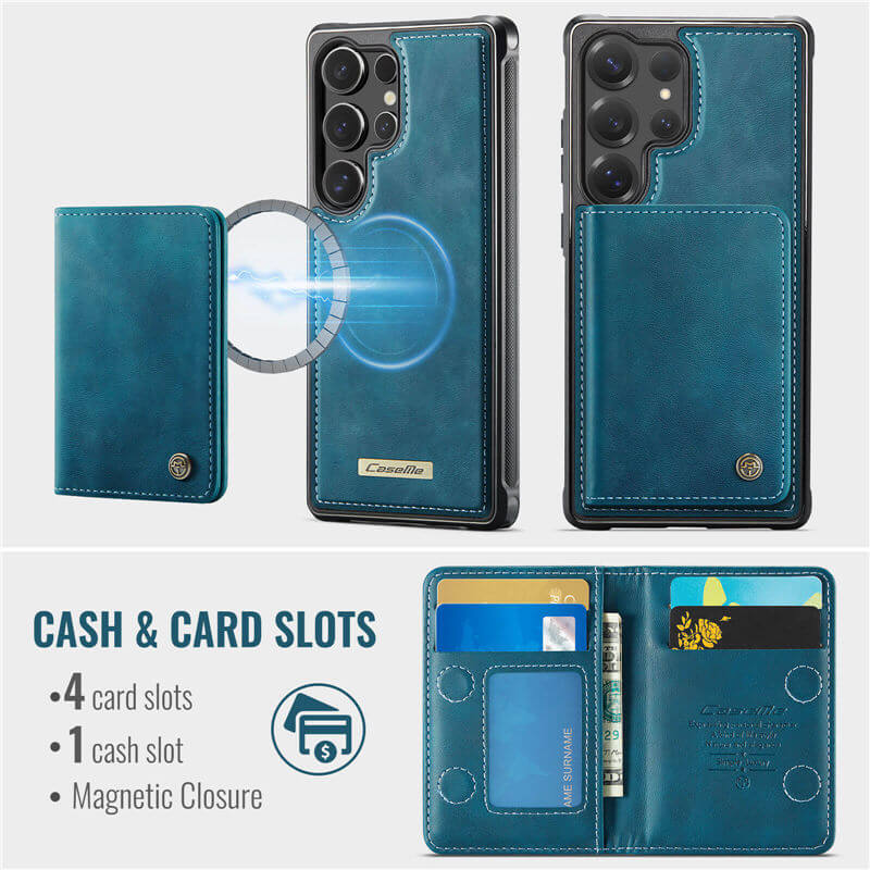CaseMe Samsung Galaxy S25 Ultra 2-in-1 Detachable Magnetic Wallet Case