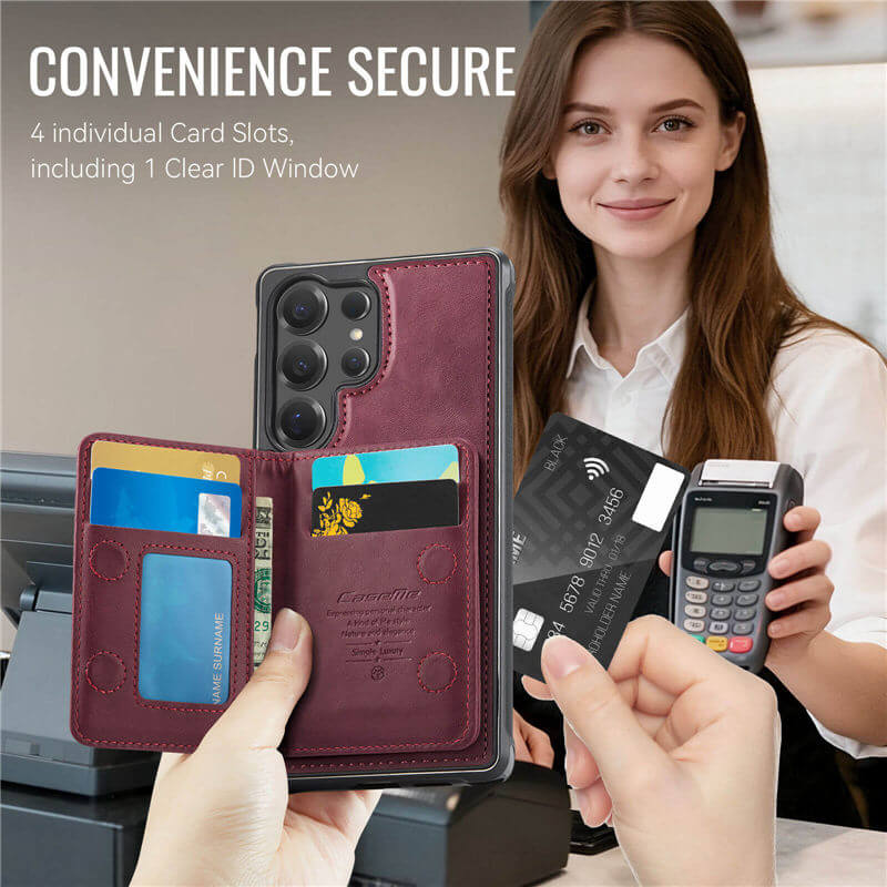 CaseMe Samsung Galaxy S25 Ultra 2-in-1 Detachable Magnetic Wallet Case