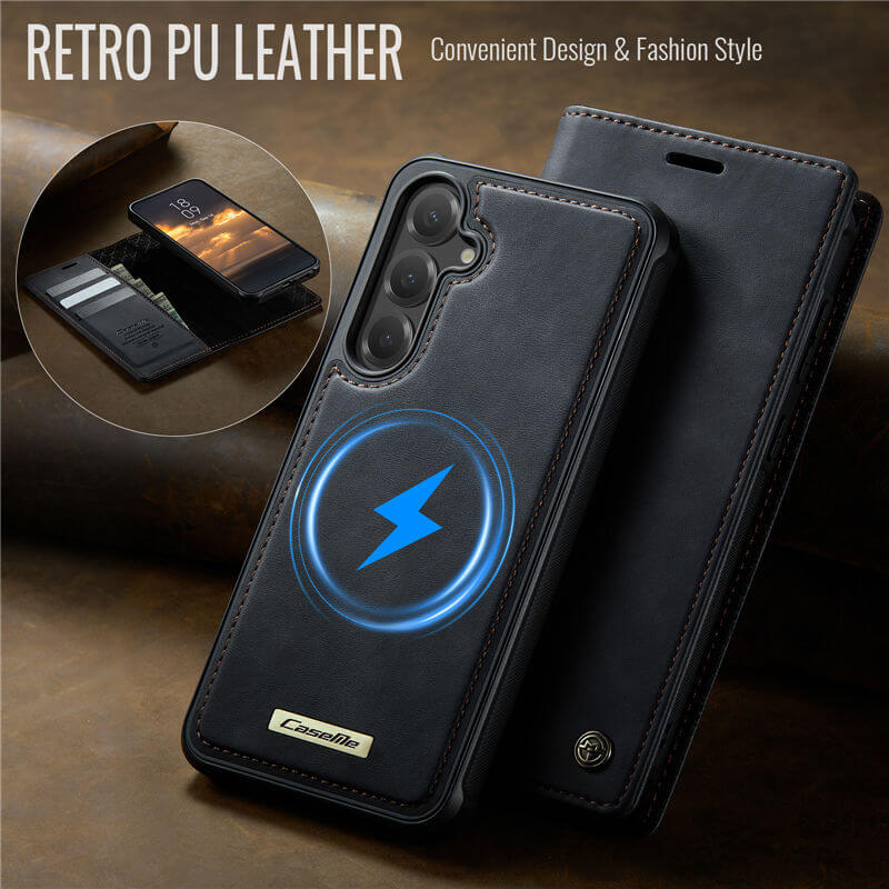 CaseMe Samsung Galaxy S25 2-in-1 Magnetic Wallet Case
