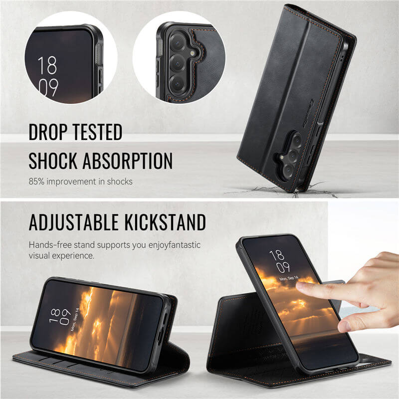 CaseMe Samsung Galaxy S25 2-in-1 Magnetic Wallet Case