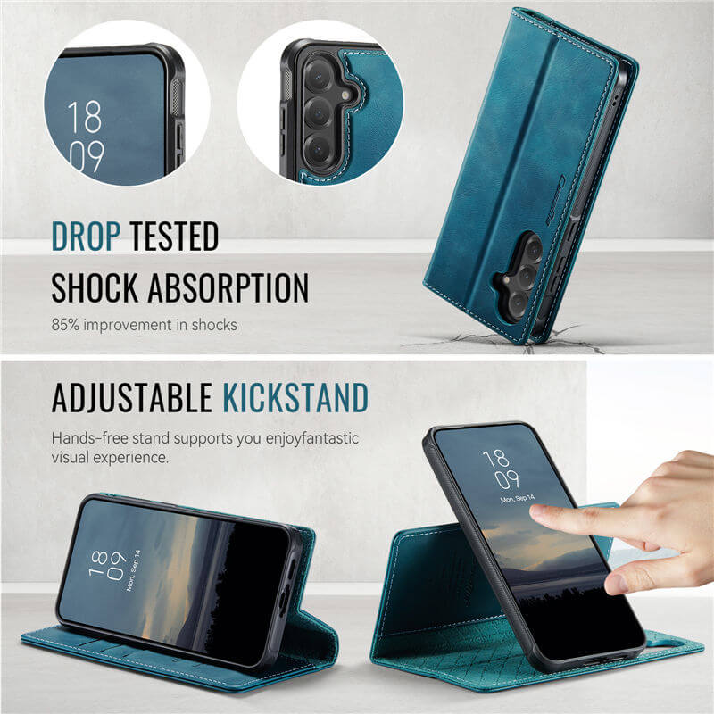 CaseMe Samsung Galaxy S25 Plus 2-in-1 Magnetic Wallet Case