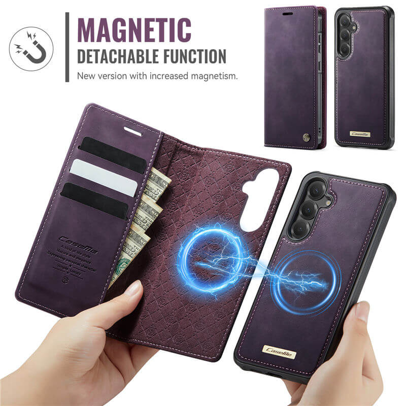 CaseMe Samsung Galaxy S25 2-in-1 Magnetic Wallet Case