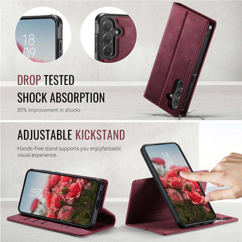 CaseMe Samsung Galaxy S25 2-in-1 Magnetic Wallet Case
