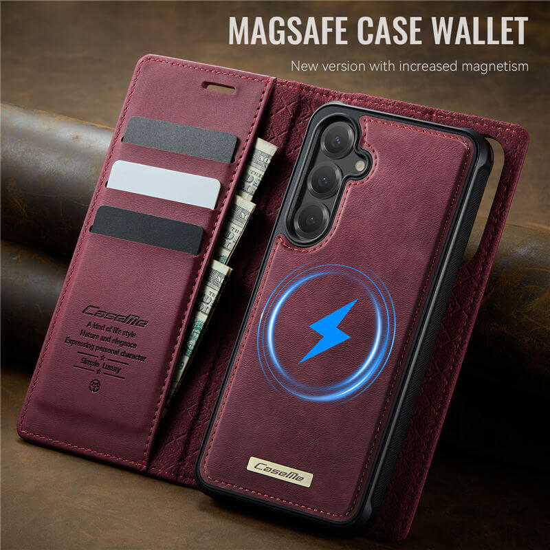 CaseMe Samsung Galaxy S25 2-in-1 Magnetic Wallet Case