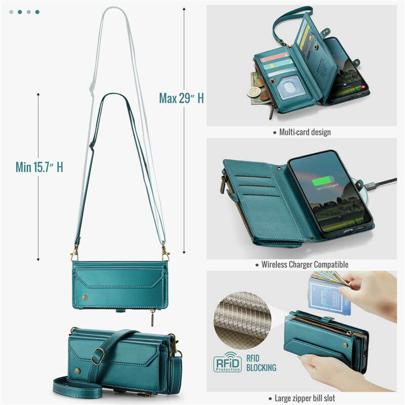 CaseMe Samsung Galaxy S26 Plus Wallet RFID Blocking Crossbody Phone Case