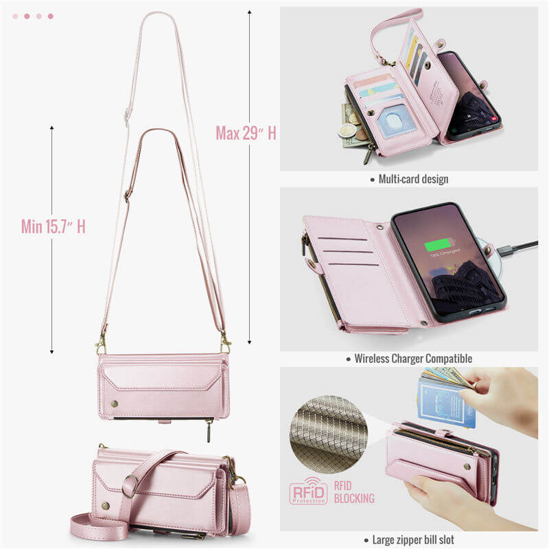 CaseMe Samsung Galaxy S26 Plus Wallet RFID Blocking Crossbody Phone Case