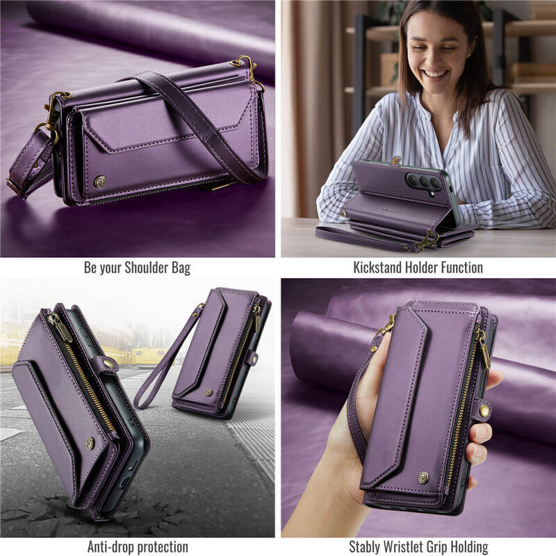 CaseMe Samsung Galaxy S26 Plus Wallet RFID Blocking Crossbody Phone Case