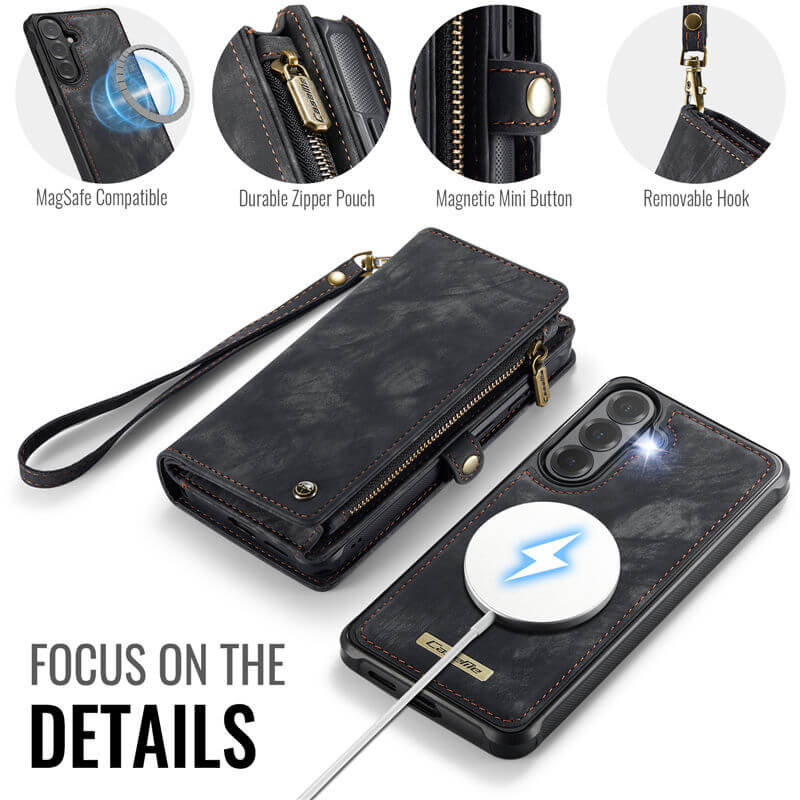CaseMe Samsung Galaxy S26 Plus 2-in-1 Magnetic RFID Wallet Case